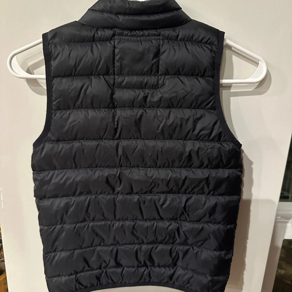 Black Puffer Vest with Blue Lining